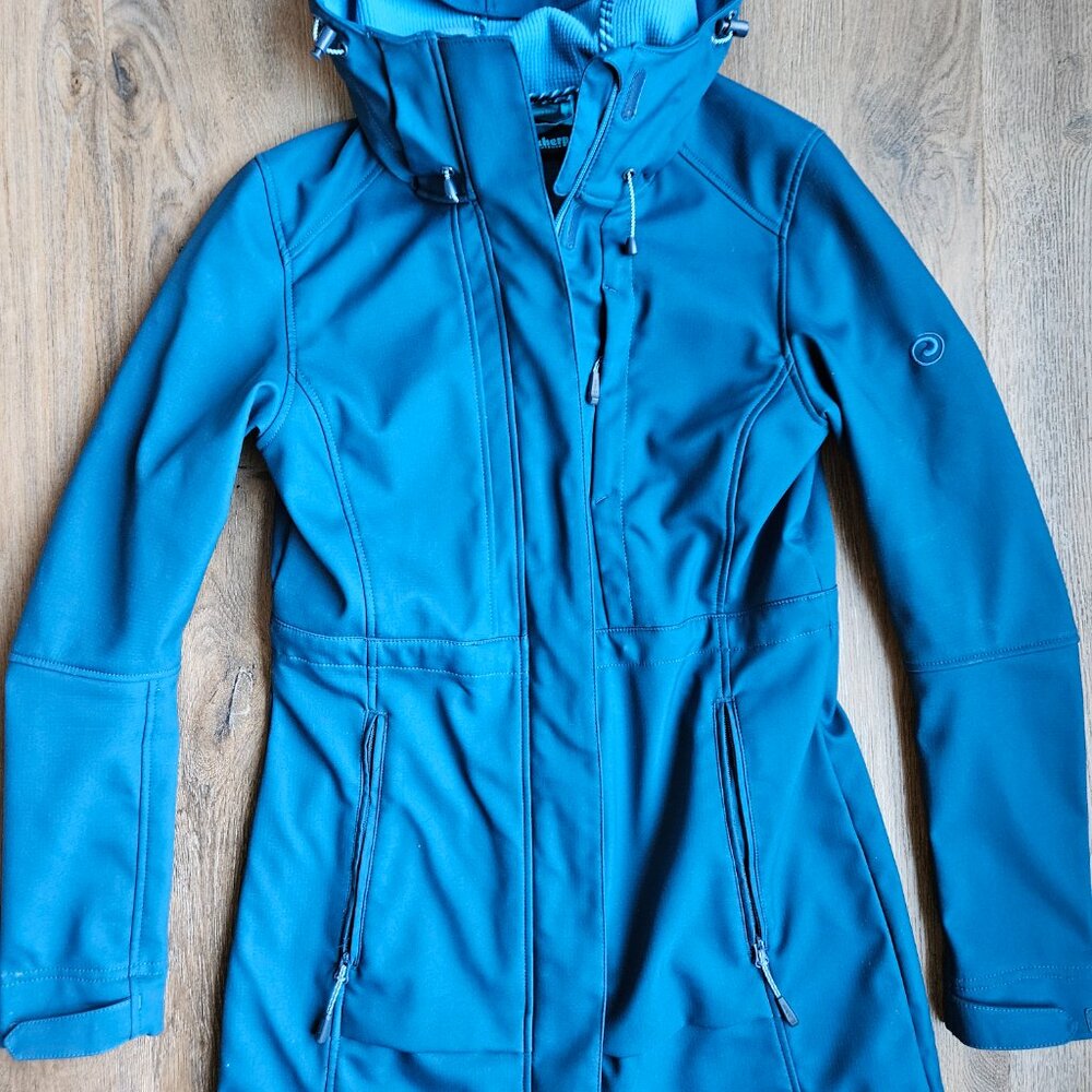 Sherpa Outdoor Switzerland blue women's fleece lined rain jacket size small - Picture 4 of 12
